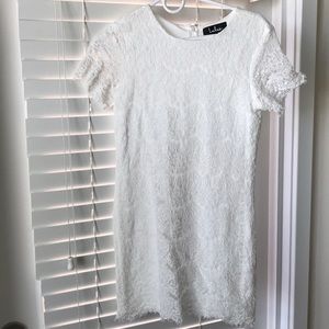 Lulus ivory lace shift dress